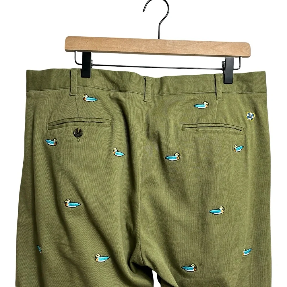 Castaway Nantucket Island Mens Size 35 Pants Chinos Mallard Duck Cotton Trousers